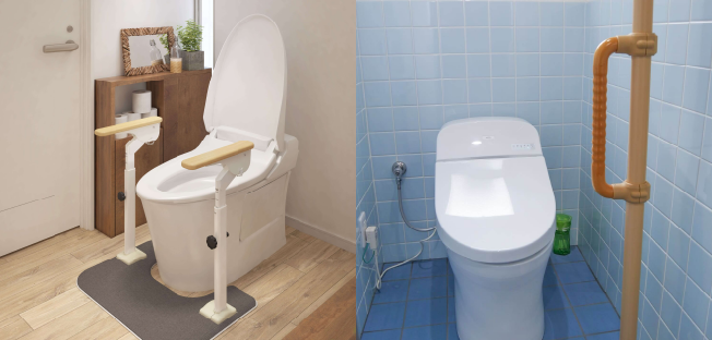 トイレ用手すりや突っ張り型手すり 写真